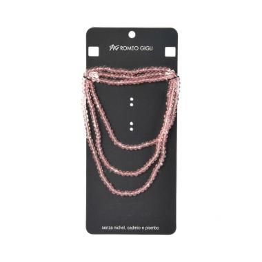 Collana donna lunga con pietre rosa Romeo Gigli
