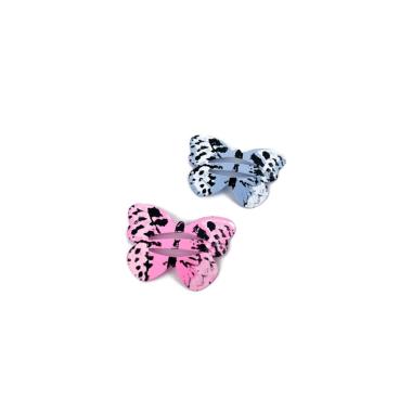 Fermaglio clic clac per capelli 3,5 cm in metallo farfalla