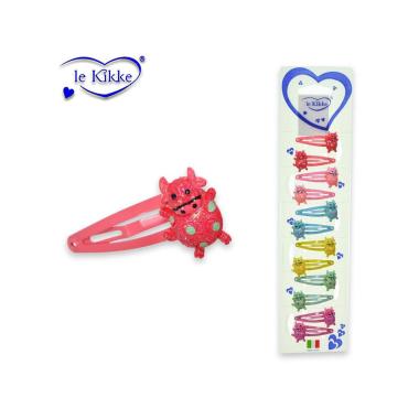Fermaglio clic clac per capelli mucca glitter