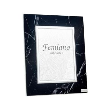 Cornice portafoto in vetro molato nero Marquina 9x13 cm Femiano