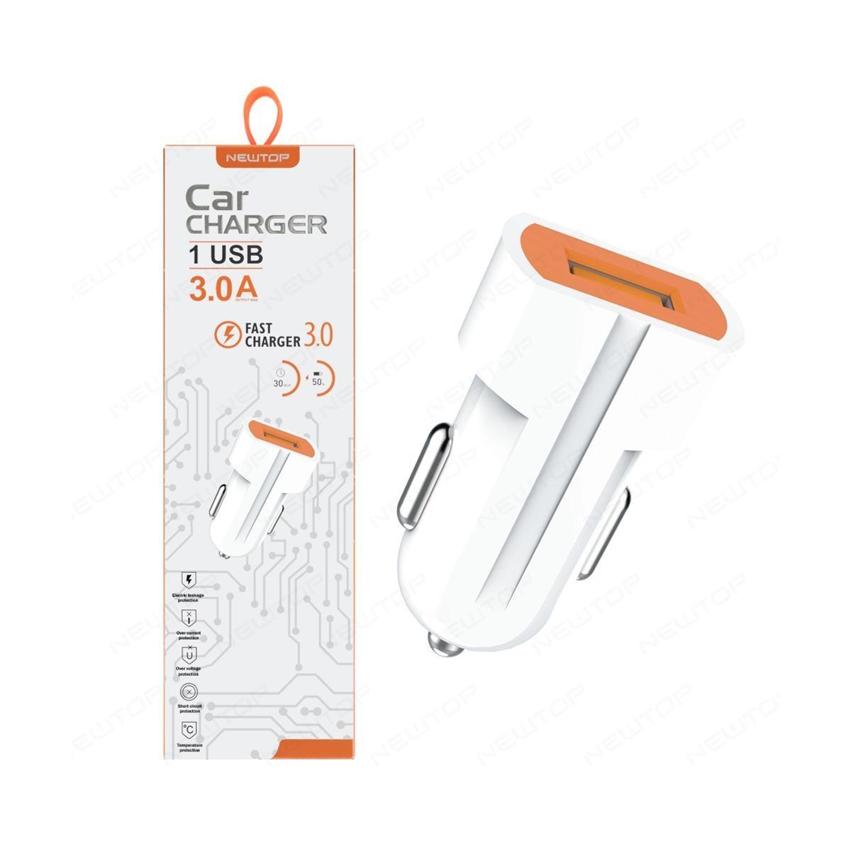Newtop CC06 car fastcharger caricabatterite rapido auto 3.0 A 1 USB