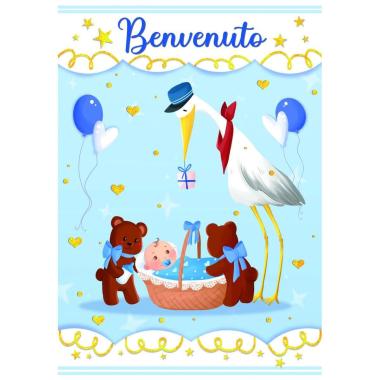 Biglietto auguri 2 soggetti   nascita