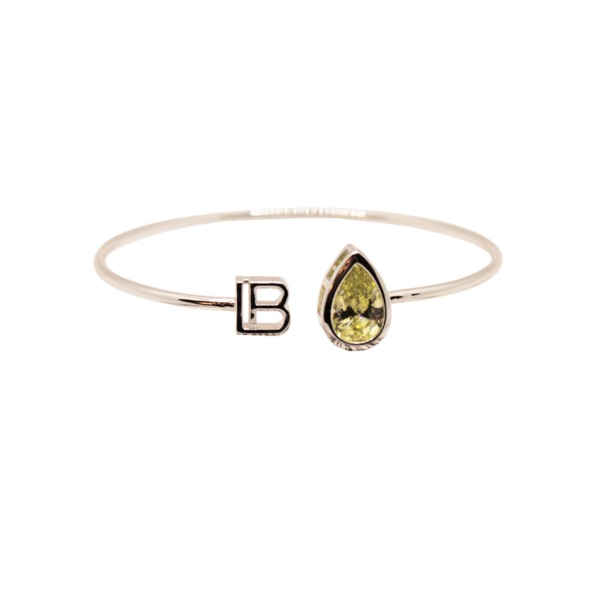 Bracciale con cristallo e logo LB Laura Biagiotti