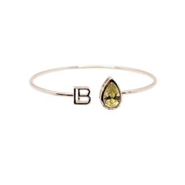 Bracciale con cristallo e logo LB Laura Biagiotti