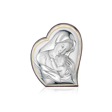 Pannello sacro Madonna con Bambino 27x32,6 cm Valenti