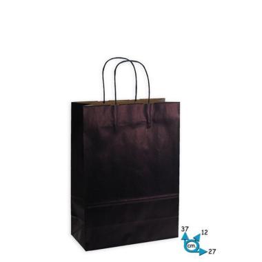 Shopper in carta h.37 x l.27 x p.12 cm colore eco blu scuro