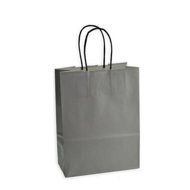 Shopper in carta h.37 x l.27 x p.12 cm colore grigio chiaro