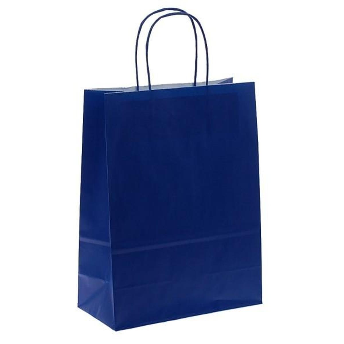 Shopper in carta colore blu elettrico h.41 x l.36 x p.12 cm