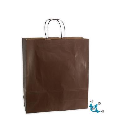Shopper carta  H41 X L36 X P12 cm.colore marrone