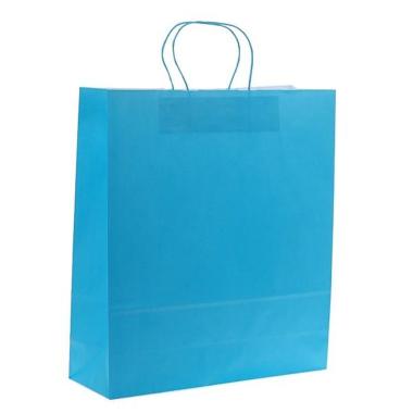 Shopper in carta colore turchese h.41 x l.36 x p.12 cm