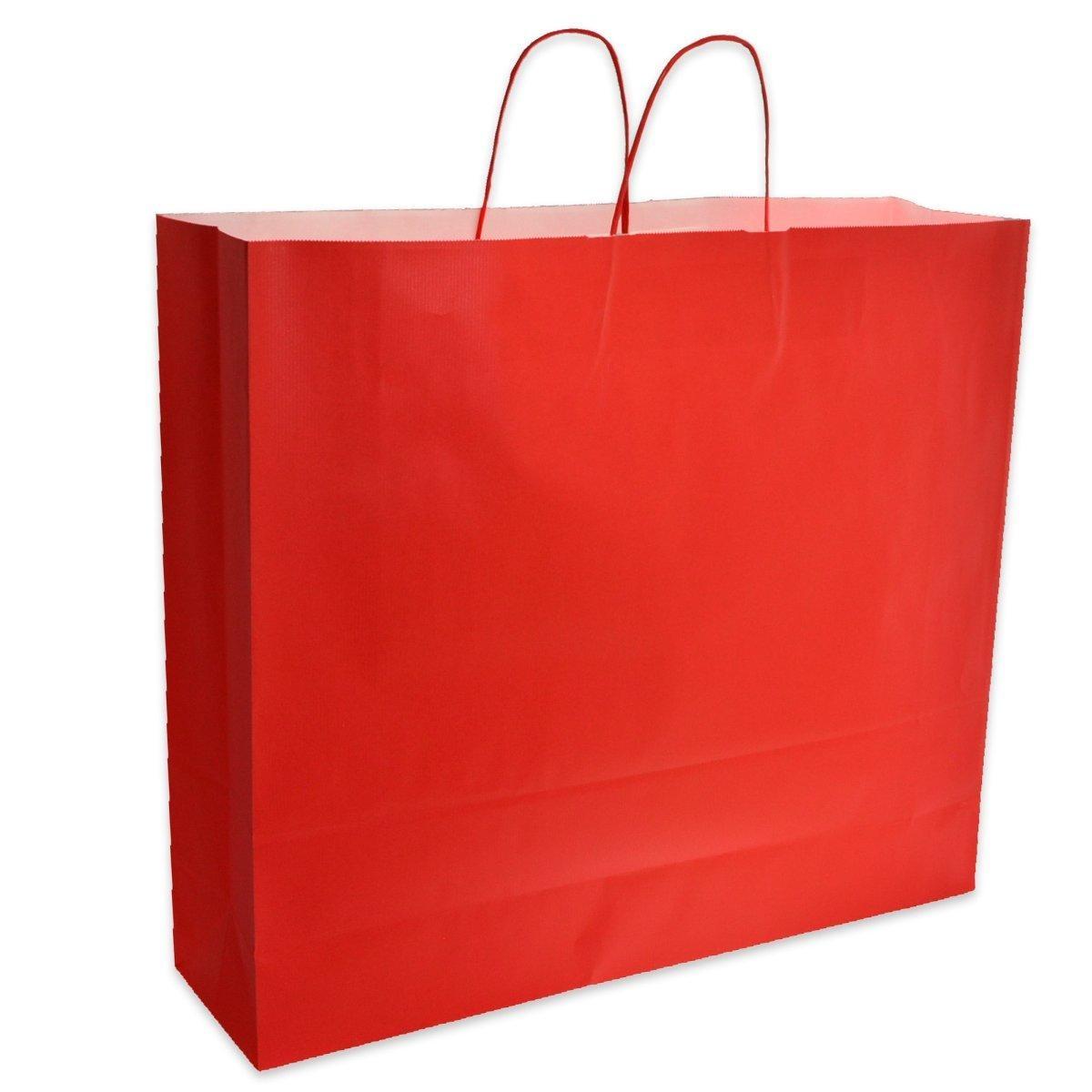 Shopper in carta h.49 x l.55 x p.15 cm colore rosso