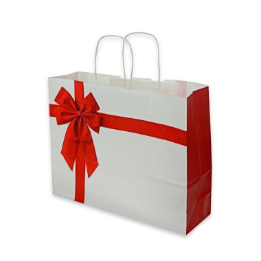 Shopper in carta h.28 x l.32 x p.13 cm fantasia rosette