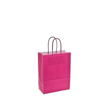 Shopper in carta colore fucsia h.24 x l.18 x p.8 cm