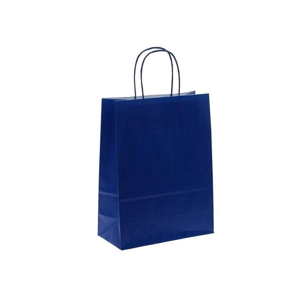 Shopper in carta blu elettrico h.29 x l.22 x p.10 cm