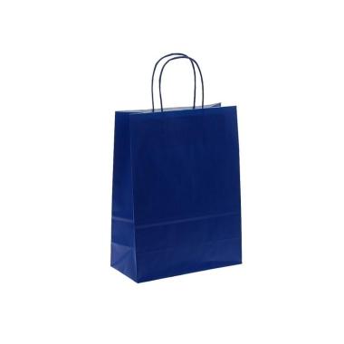 Shopper in carta blu elettrico h.29 x l.22 x p.10 cm