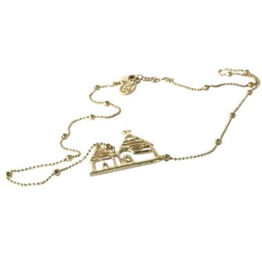 Collana trullo in ottone rodiato made in italy