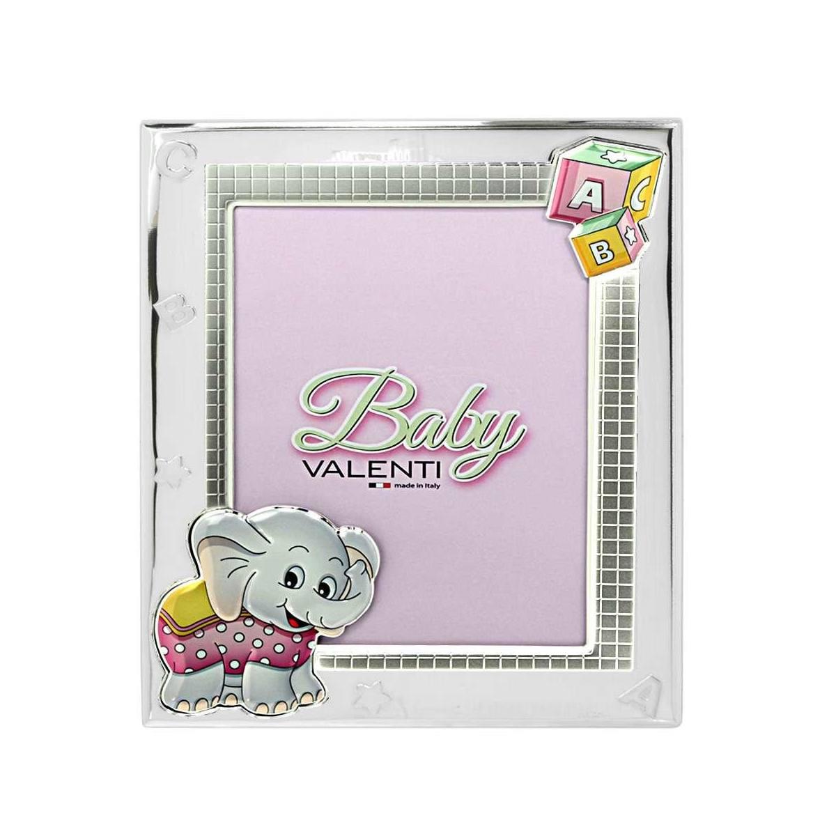 Cornice portafoto bimba elefantino rosa 13x18 cm Valenti
