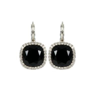 Orecchini da donna con pietra nera Romeo Gigli<BR>