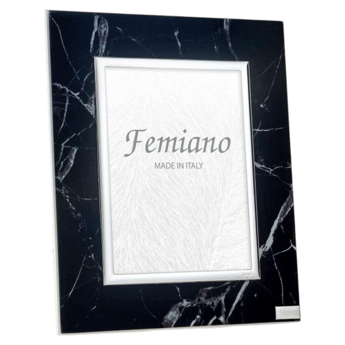 Cornice portafoto in vetro molato nero Marquina 18x24 cm Femiano