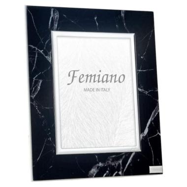 Cornice portafoto in vetro molato nero Marquina 18x24 cm Femiano