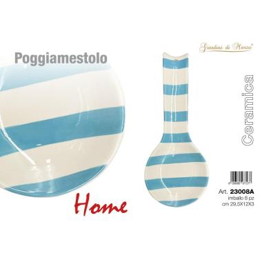 Portamestolo ceramica strisce azzurre Home Giardini Di Marzo