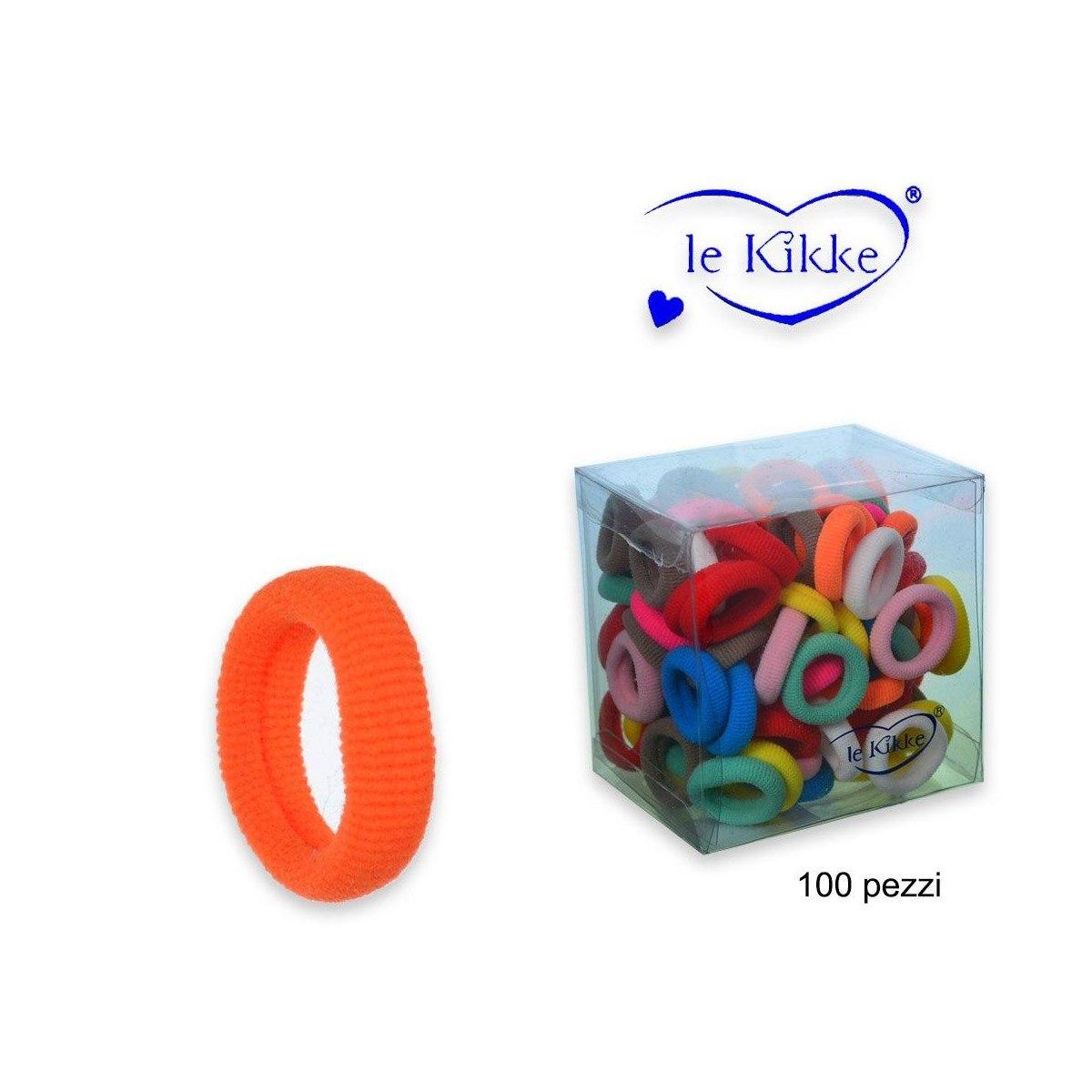 Elastico per capelli colori assortiti box 100 pezzi Le Kikke