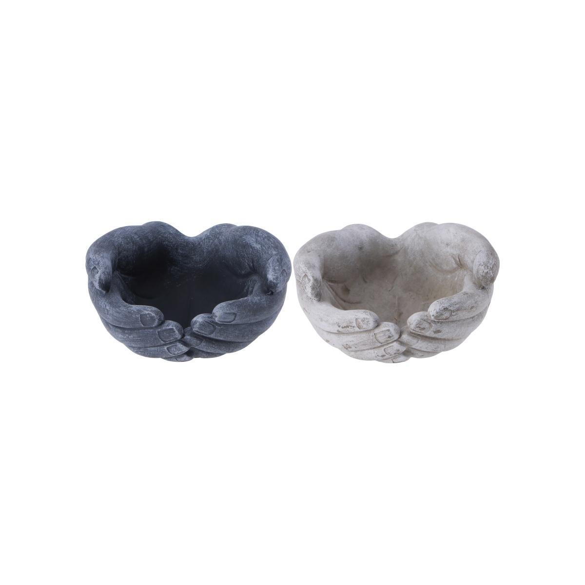 Vaso in cemento mani hand piccolo 14,5x14x h.8 cm