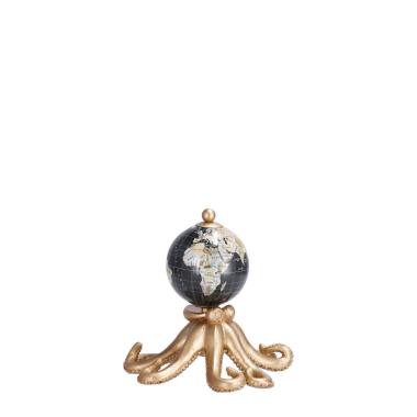 Decorazione in resina modello polpo con mappamondo d17,5 x h16,5 cm