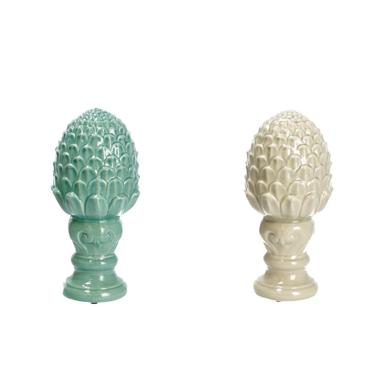 Decorazione in ceramica mod. pigna 14 x h31 cm