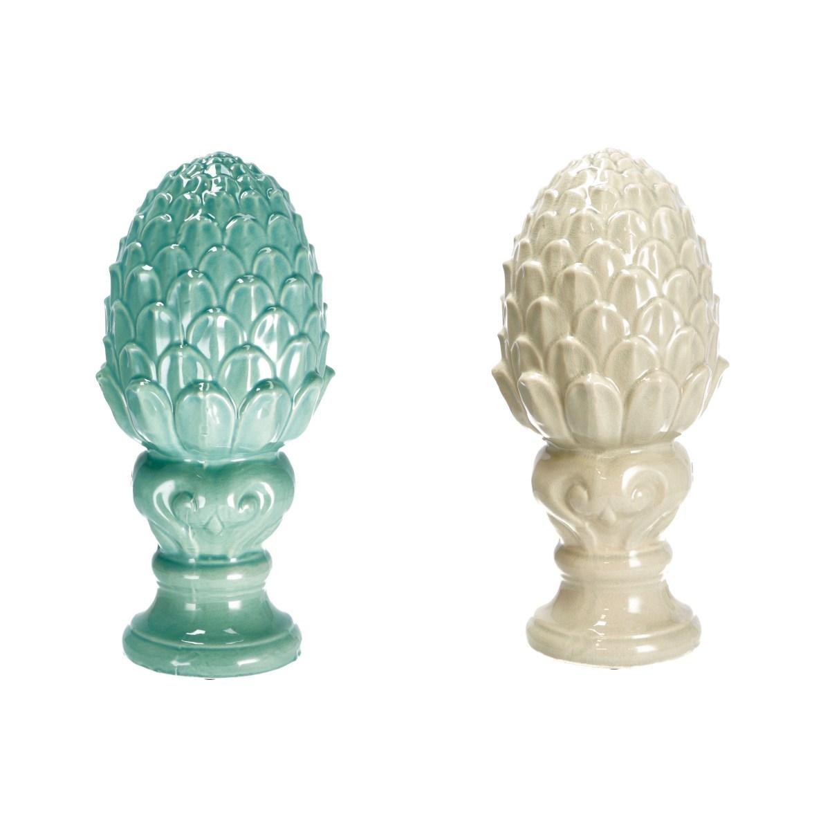 Decorazione in ceramica mod. pigna d17 x h36 cm