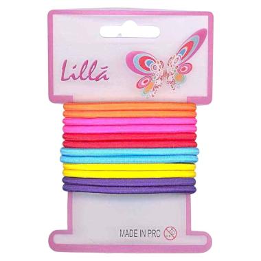 Elastici per capelli ecologici larghi colori vivaci card da 12 pezzi