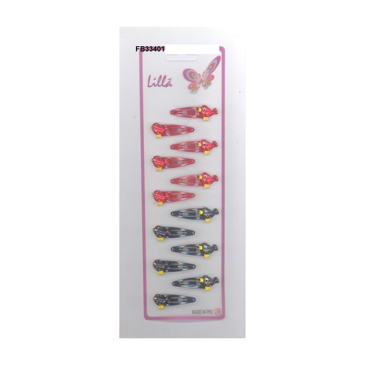 Fermaglio clic clac per capelli 4 cm uccellino